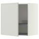 METOD Wall cabinet with dish drainer, white/Aspudden light grey, 60x37x60 cm