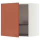 METOD Wall cabinet with dish drainer, white/Terrsjö red-brown wave pattern, 60x37x60 cm