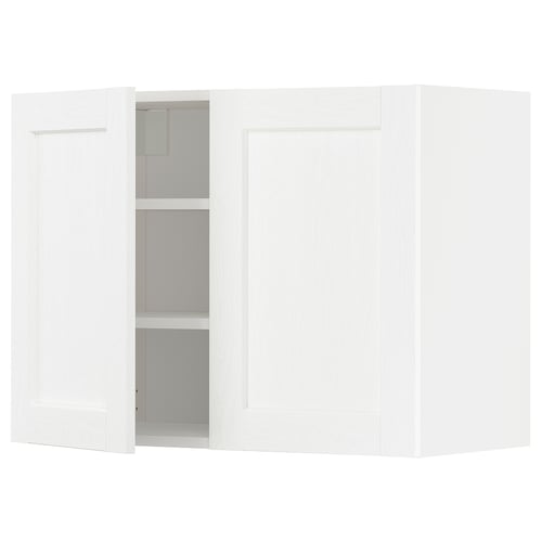 METOD kitchen cabinet, white, with adjustable shelves.