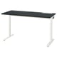 MITTZON desk: sleek black top, white frame, adjustable height. Modern, clean design.