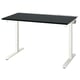 MITTZON desk, white-ash, adjustable height, rectangular top, four-leg base, sleek design.