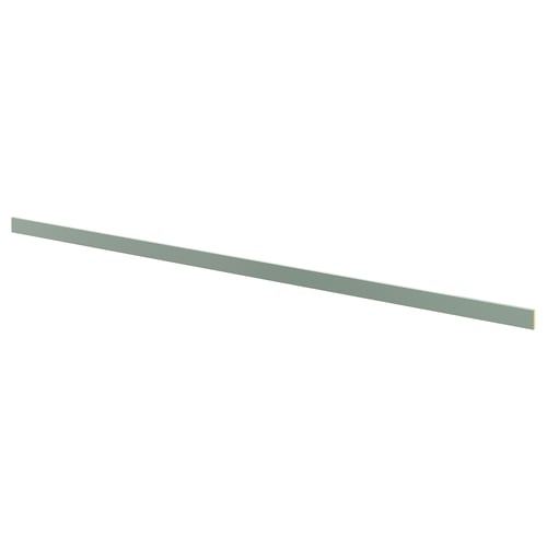 Grey-green kitchen cabinet panel, fiberboard & foil, rectangular.