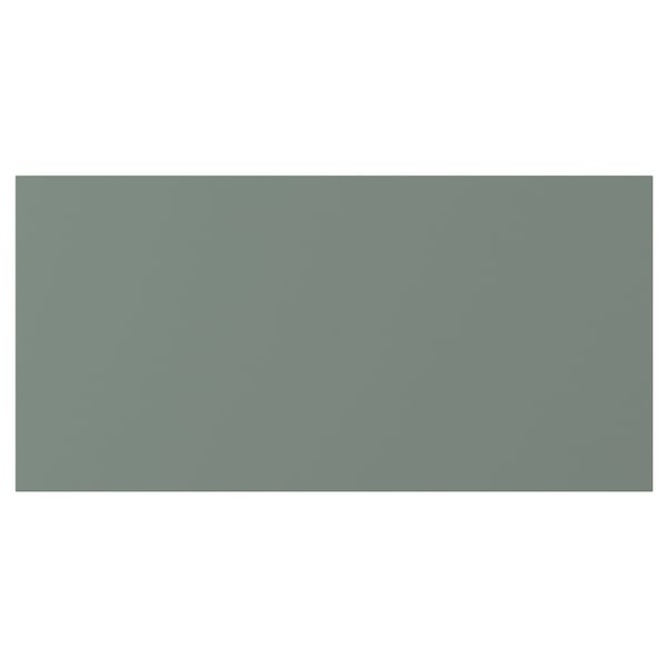 NICKEBO drawer fronts in grey-green with a smooth, rectangular design.