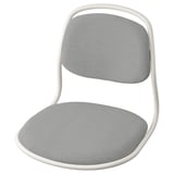 An adjustable white chair named ÖRFJÄLL, featuring a sleek design with grey cushions and sturdy back support.
