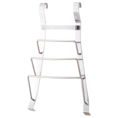 Stainless steel, 3-tier lid organiser, space-saving.