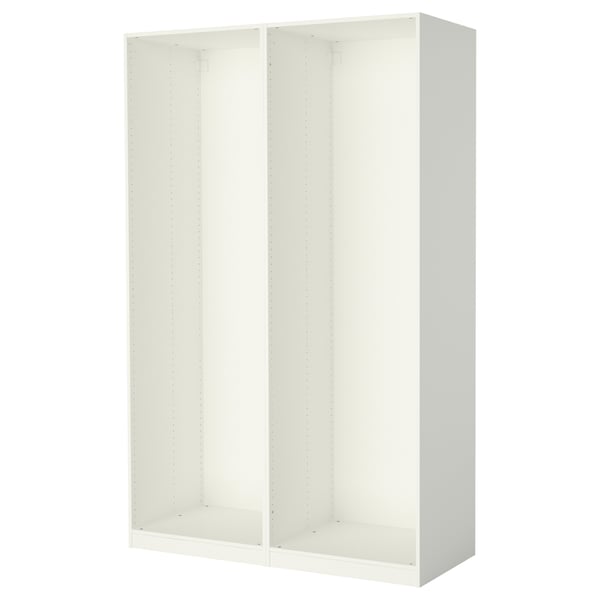 Ikea PAX wardrobe, white, rectangular, minimalist design.