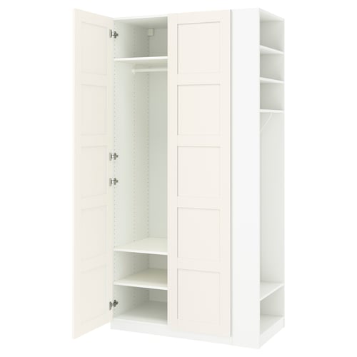 PAX / BERGSBO Wardrobe combination, white white/white, 120x60x236 cm