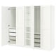 PAX / GRIMO Wardrobe combination, white white/white, 235x60x236 cm