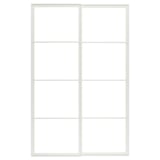 Empty PAX wardrobe frame, sleek & modern, ready for customization.