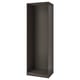 Black PAX wardrobe frame, rectangular, sleek design.