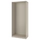 White ikea PAX wardrobe frame. Minimalist, stable, modular closet.