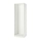 White PAX wardrobe frame, rectangular, minimalist design.