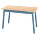 PINNTORP Table, light brown stained/blue stained pine, 125x75 cm