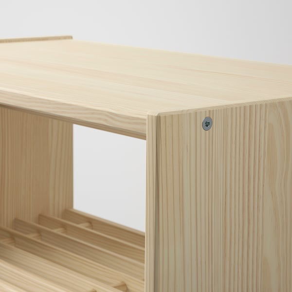 RAGGBERG Bench with shoe storage, pine, 60x35x45 cm
