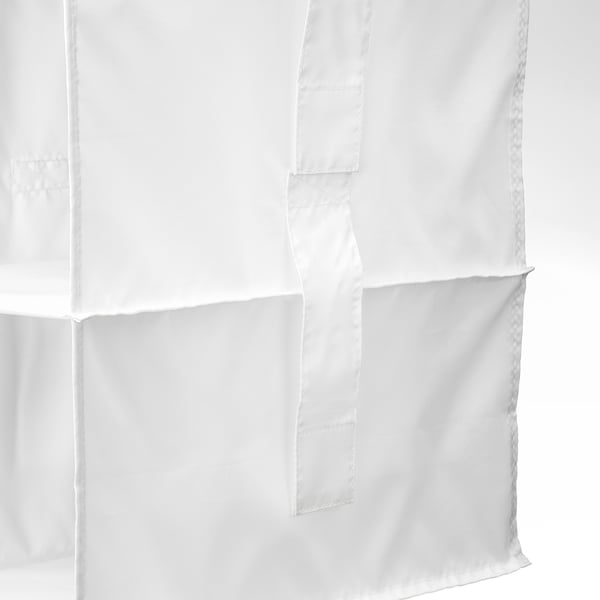High-quality white fabric, neatly stitched, five compartments. Ideal for storage.