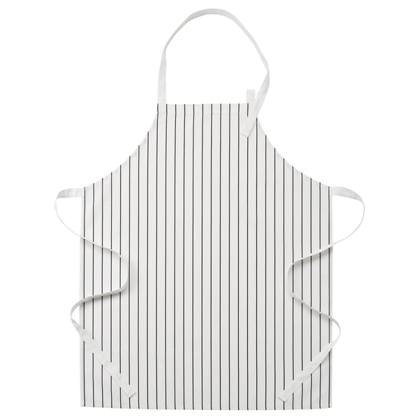 RINNIG white striped apron; water-repellent, adjustable.