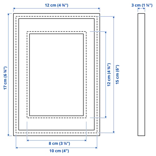 Illustration with measurements for the product: RÖDALM.