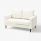 SALTSJÖBADEN small white sofa, modern, clean design, with supportive pocket springs, wooden legs, and removable washable cover.