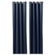 SANELA Curtains, 1 pair, dark blue/with eyelets, 140x250 cm