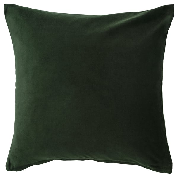 SANELA Cushion cover, dark green, 50x50 cm