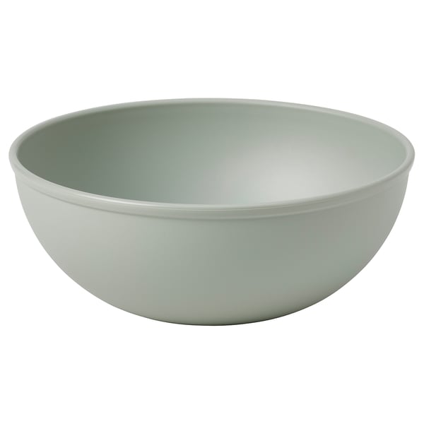 SIMKRABBA Bowl, plastic/green-grey, 15 cm