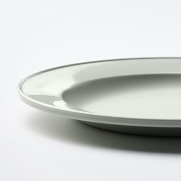 SIMKRABBA Side plate, plastic/green-grey, 21 cm