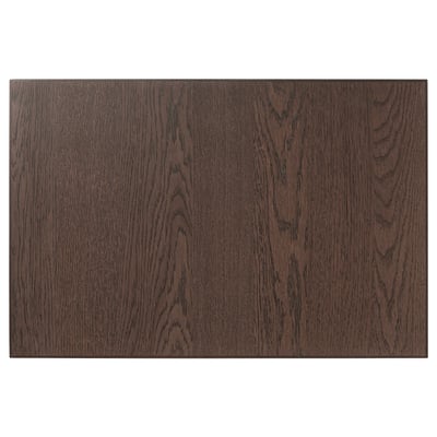 Dark wooden panel, smooth texture, rectangular shape, oak veneer finish. SINARP design, durable solid wood edge.