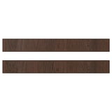 Two dark brown oak wood panels with a sleek design.