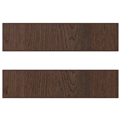Two dark brown wooden panels showcasing SINARP design with clean edges and grain texture.