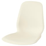 This image a SKÅLSTA chair seat in off-white, crafted from durable polypropylene, with a smooth, curved shape designed for comfort.