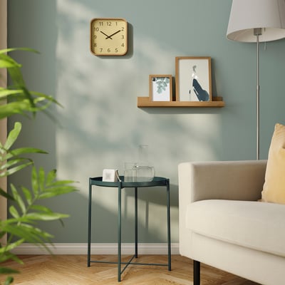 SKOGSSVALA Wall clock, oak veneer, 24x24 cm