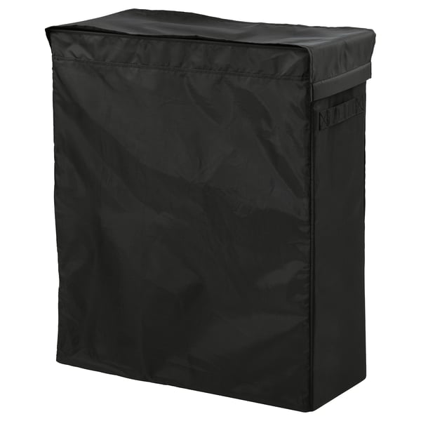 Black SKUBB laundry bag, rectangular, made of polyester, designed for narrow spaces.