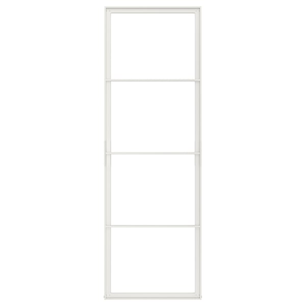 SKYTTA, white metal frame, empty shelves, minimalist design.