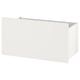 White SMÅSTAD box with castors, minimalist design.