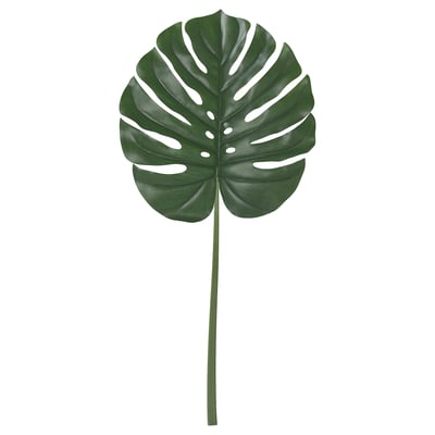 SMYCKA: lifelike, large green leaf, 50% recycled plastic, split design.