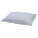A blue and white striped solfibo sofa cushion made of 100% cotton. It is rectangular with a soft, padded shape.