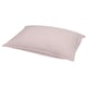 Displays a soft, recycled cotton pillowcase with red and white stripes. The rectangular shape a simple, striped design, ideal for comfort.
