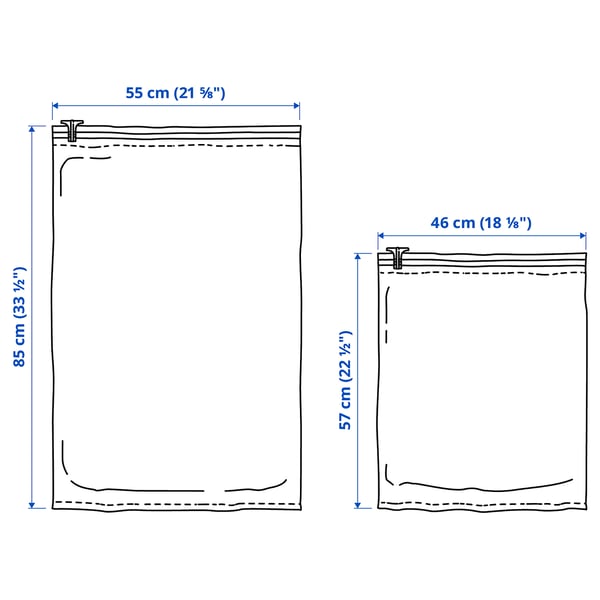 Illustration with measurements for the product: SPANTAD.