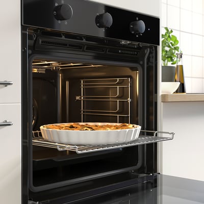 SPJUTBO Fan oven, Grill function black/IKEA 300
