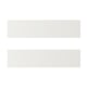 Two white rectangular panels, sleek and smooth, arranged in a horizontal line.