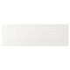 White STENSUND cabinet fronts, featuring framed panels and grooved details, offering a classic, country-style design.