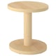 STOCKHOLM 2025 light wood side table, round, single leg, minimalist design.