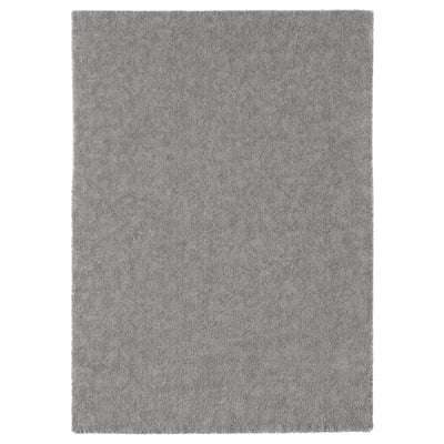 Grey STOENSE rug, soft & thick, square.