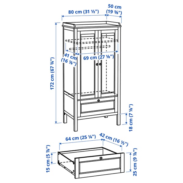 Illustration with measurements for the product: SUNDVIK.