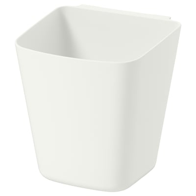 A white SUNNERSTA plastic container. Its square-shaped with smooth edges and a simple design.