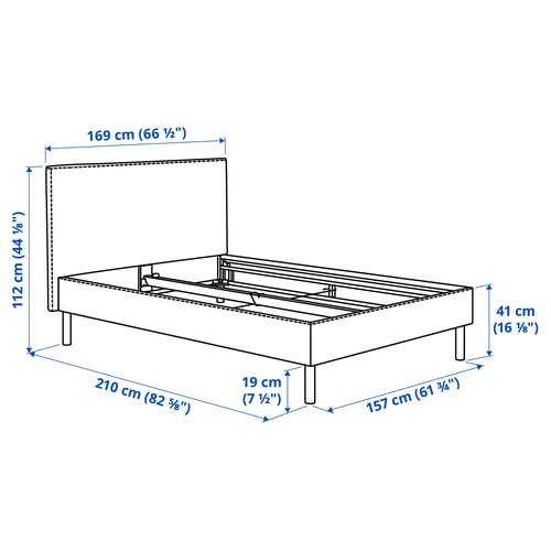 Illustration with measurements for the product: TÄRNKULLEN.
