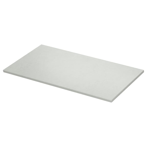 TOLKEN white countertop, rectangular, modern grey stone effect, durable melamine foil, easy to clean.