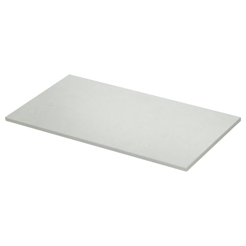 TOLKEN white countertop, rectangular, modern grey stone effect, durable melamine foil, easy to clean.
