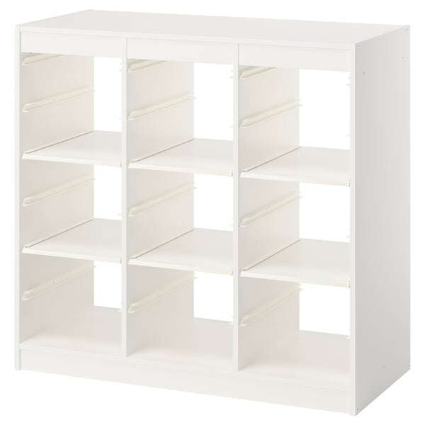TROFAST Storage combination with shelves, room divider/white, 99x44x95 cm