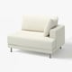 Modern minimalist cream sofa, UPPÅKRA, with plush cushions, sleek legs, and matching pillow.